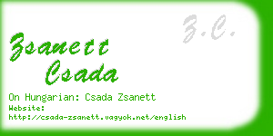 zsanett csada business card